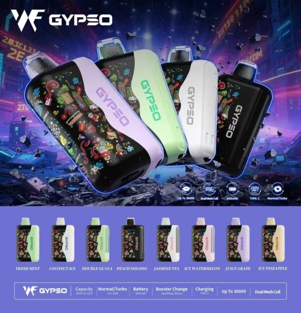 GYPSO滿天星拋棄式🪄30000口🔋王嘉爾同款bubblemon炫彩【1隻=5隻哩亞四代拋抛棄式】CP值高